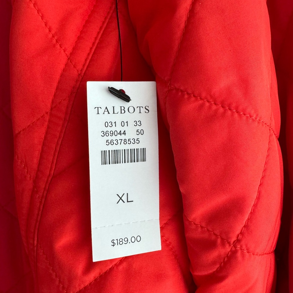 Talbots Quilted Orange Jacket - Picture 5 of 8